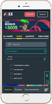 Mobile Compatibility at Jozz Casino